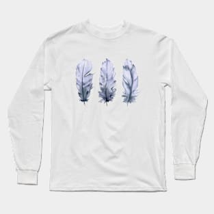 Blue feathers Long Sleeve T-Shirt